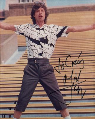 Lot #7133 Mick Jagger Signed Photograph