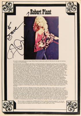 Lot #7159 Robert Plant and Jimmy Page Signed Led Zeppelin 1975 Earl’s Court Concert Program - Image 2