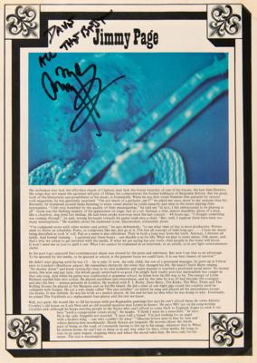 Lot #7159 Robert Plant and Jimmy Page Signed Led Zeppelin 1975 Earl’s Court Concert Program - Image 3