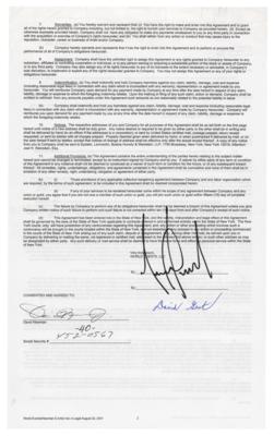 Lot #7357 Michael Jackson Document Signed - 30th