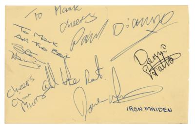 Lot #7340 Iron Maiden Early Signatures - Image 1