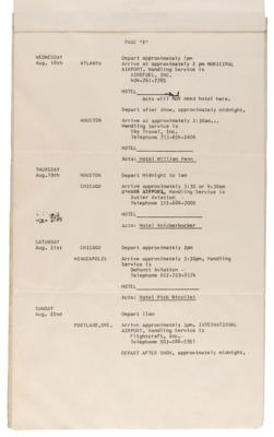 Lot #7044 Beatles 1965 North American Tour Itinerary - Issued to Sounds Incorporated - Image 3