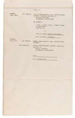 Lot #7044 Beatles 1965 North American Tour Itinerary - Issued to Sounds Incorporated - Image 4