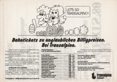 Lot #7160 Led Zeppelin and Frank Zappa 1980 German 'Super Concerts' Handbill - Image 2