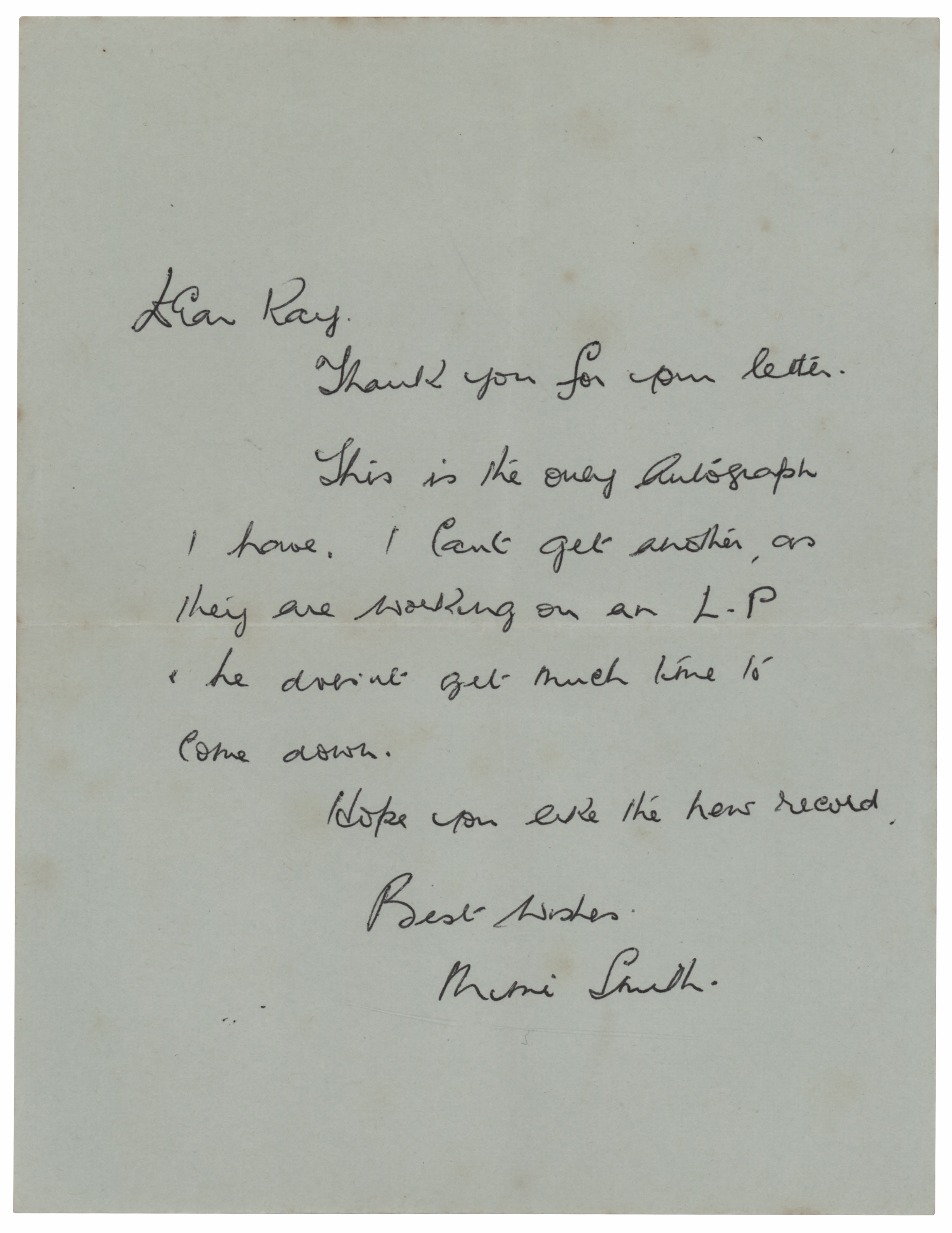 Lot #7076 Mimi Smith Autograph Letter Signed on the Beatles and John Lennon - Image 1