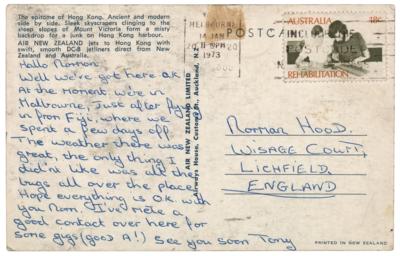 Lot #7244 Tony Iommi Autograph Letter Signed -