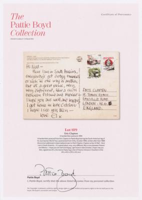 Lot #7246 Eric Clapton Autograph Letter Signed to His Ex-Wife, Pattie Boyd - Image 3