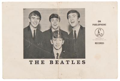 Lot #7017 John Lennon, Paul McCartney, and Ringo Starr Signed 1963 Parlophone Records Promotional Card (Large Format) - Image 3