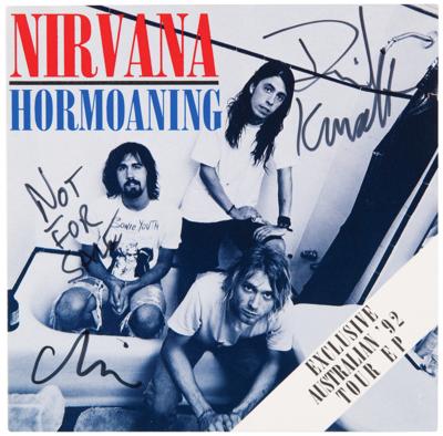 Lot #7424 Nirvana Signed CD Sleeve - Hormoaning: Australian 1992 Tour EP - Image 1