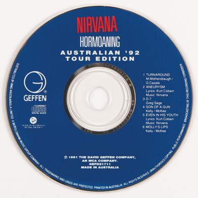 Lot #7424 Nirvana Signed CD Sleeve - Hormoaning: Australian 1992 Tour EP - Image 3