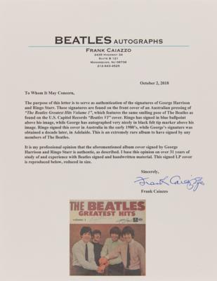 Lot #7027 George Harrison and Ringo Starr Signed Album - Greatest Hits, Vol. 1 - Image 4