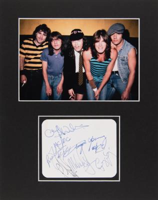 Lot #7266 AC/DC Signatures - Obtained in Australia