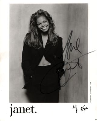 Lot #7449 Janet Jackson Signed Photograph