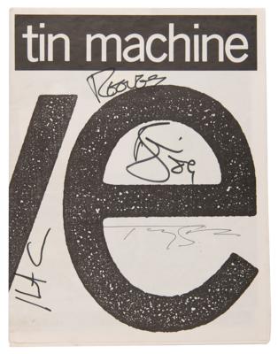 Lot #7325 David Bowie and Tin Machine Signed Program - Image 1