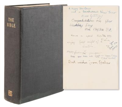 Lot #7273 Eric Clapton Signed Bible as a Student at the Hollyfield School - Image 1