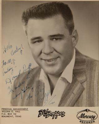 Lot #7208 J. P. 'Big Bopper' Richardson Rare Signed Photograph - Image 1