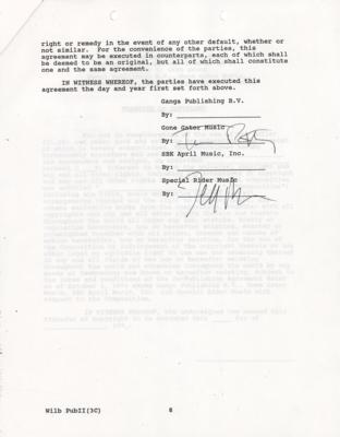 Lot #7288 Tom Petty Document Signed for Traveling Wilburys Copyrights - Image 1