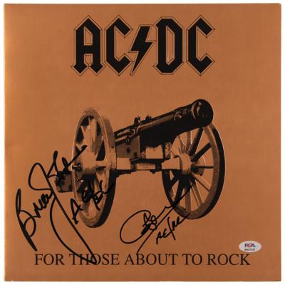 Lot #7267 AC/DC: Johnson and Williams Signed Album