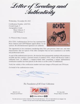 Lot #7267 AC/DC: Johnson and Williams Signed Album - For Those About to Rock - Image 2