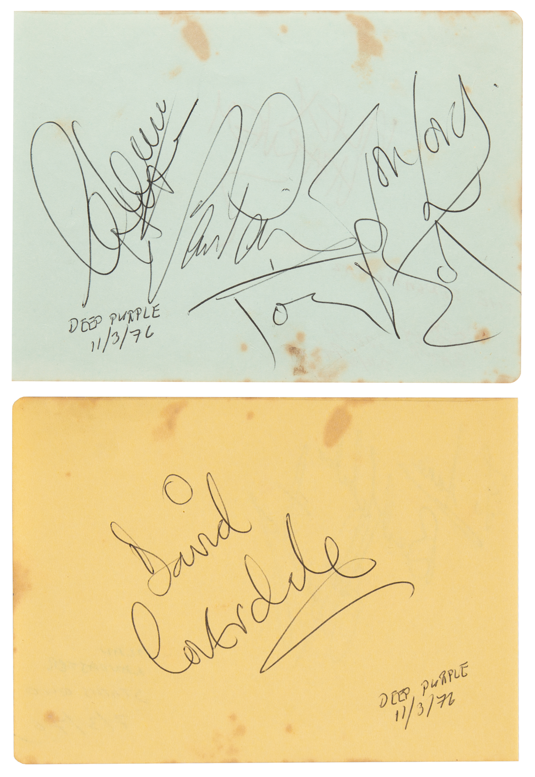 Lot #7249 Deep Purple Signatures