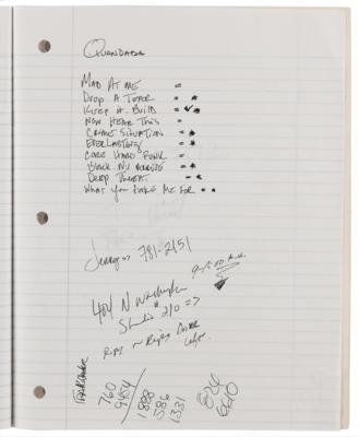 Lot #7405 Prince Production Notebook with Handwritten Song Lyrics and Titles from Circa 1997-1998 - Image 11