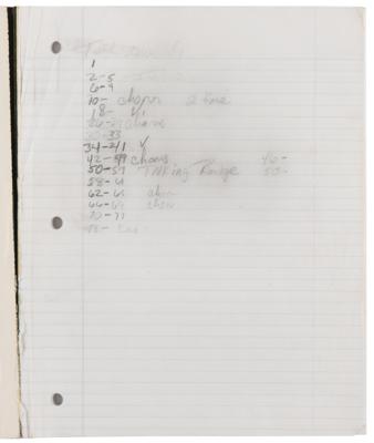 Lot #7405 Prince Production Notebook with Handwritten Song Lyrics and Titles from Circa 1997-1998 - Image 2