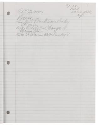 Lot #7405 Prince Production Notebook with Handwritten Song Lyrics and Titles from Circa 1997-1998 - Image 6