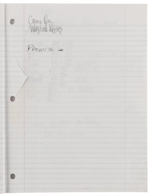 Lot #7405 Prince Production Notebook with Handwritten Song Lyrics and Titles from Circa 1997-1998 - Image 7