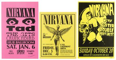 Lot #7430 Nirvana 1990-1993 'Phone Pole' Concert Posters (Lot of 3) - Image 1