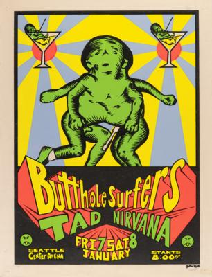 Lot #7439 Nirvana 1994 Seattle Concert Poster