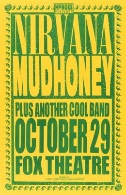 Lot #7440 Nirvana 1991 Portland Fox Theatre 'Nevermind' Concert Poster - Image 1