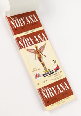 Lot #7437 Nirvana 1994 Paris 'In Utero' Concert Ticket Book (50 Tickets) - (February 15th - Canceled Show) - Image 1