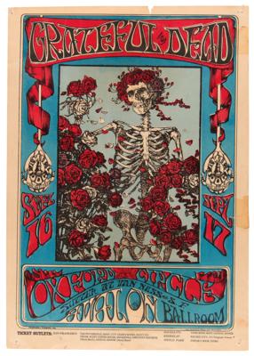 Lot #7151 Grateful Dead 1966 'Skeleton & Roses' Avalon Ballroom Concert Poster (First Print) - Image 1