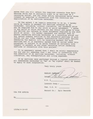 Lot #7354 Michael Jackson: We Are the World Signed Document Archive (11), with Jackson 5, Lionel Richie, Steve Perry, and Others - Image 11