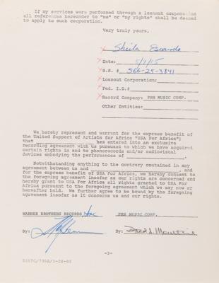 Lot #7354 Michael Jackson: We Are the World Signed Document Archive (11), with Jackson 5, Lionel Richie, Steve Perry, and Others - Image 16