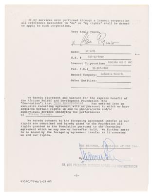 Lot #7354 Michael Jackson: We Are the World Signed Document Archive (11), with Jackson 5, Lionel Richie, Steve Perry, and Others - Image 17