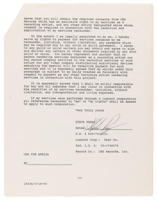 Lot #7354 Michael Jackson: We Are the World Signed Document Archive (11), with Jackson 5, Lionel Richie, Steve Perry, and Others - Image 9