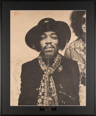 Lot #7109 Jimi Hendrix Experience Signed Poster - Autographed at The Col Ballroom, Iowa, 1968 - Image 1