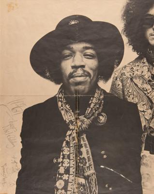 Lot #7109 Jimi Hendrix Experience Signed Poster - Autographed at The Col Ballroom, Iowa, 1968 - Image 2