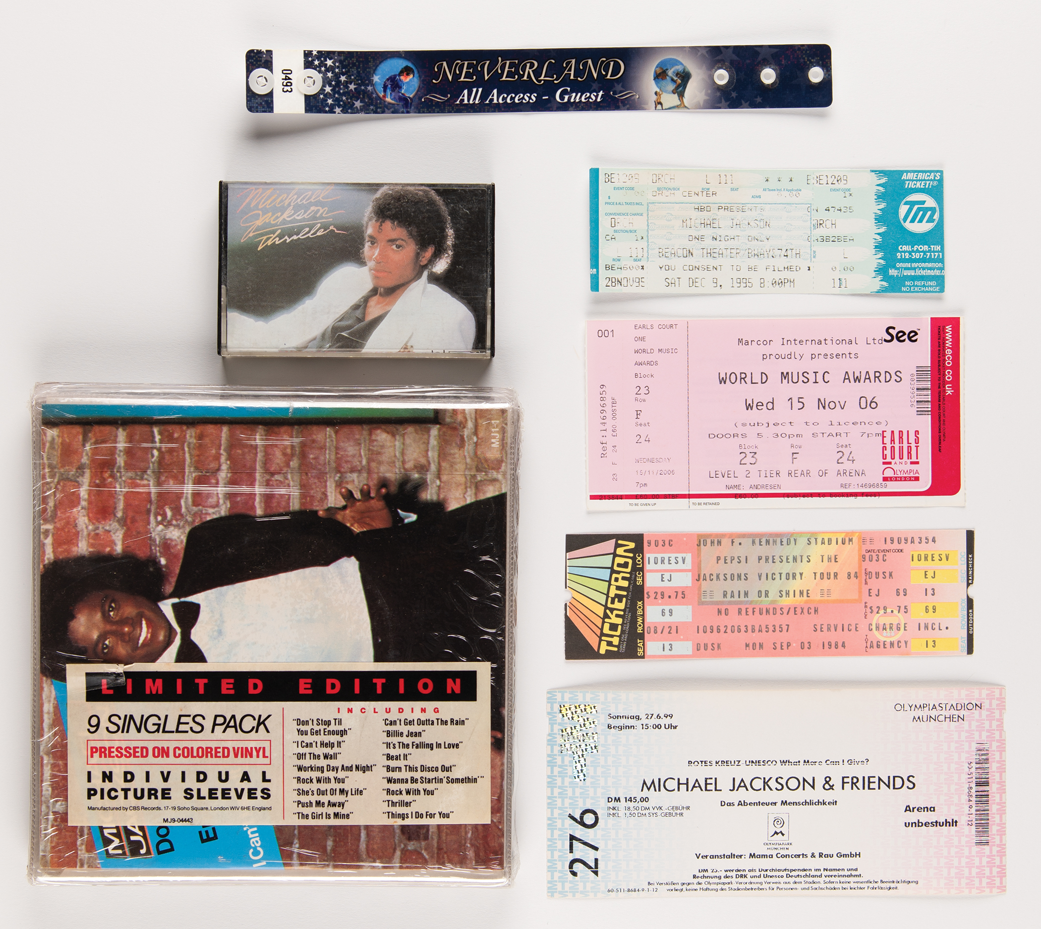 Lot #7466 Michael Jackson Lot of (7) Items - Image 1