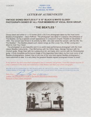 Lot #7008 Beatles Amazing Signed Photograph for 1964 Australian Tour Promoter - "Very likely the greatest Beatles signed photograph known to exist" - Image 7