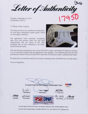 Lot #7472 Bruce Springsteen Signed Fender Squier Stratocaster Electric Guitar - Image 3