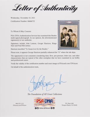 Lot #7476 Beatles Signed Photograph - Rare Pose, Encapsulated by PSA/DNA - Image 3