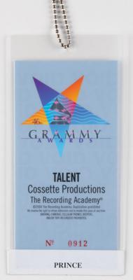 Lot #7481 Prince's 2004 Grammy Awards Backstage 'Talent' Pass - Image 1