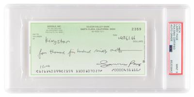 Lot #154 Google: Larry Page Signed Check to King