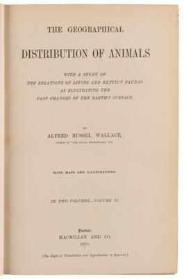 Lot #287 Alfred Russel Wallace First Edition Books - The Geographical Distribution of Animals and Island Life - Image 4