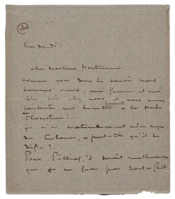 Lot #482 Claude Debussy Autograph Letter Signed on