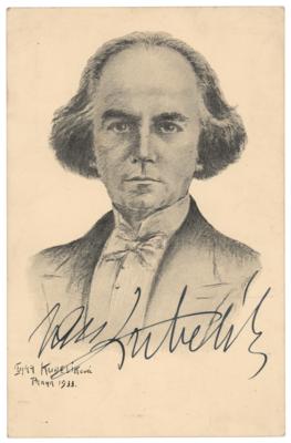 Lot #486 Jan Kubelik Signed Postcard Portrait