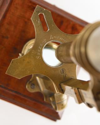 Lot #164 Cuff-style Brass Microscope by George Sterrop (c. 1750) - Image 6