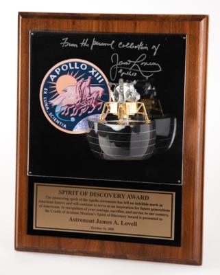 Lot #397 James Lovell's Signed Cradle of Aviation Museum 'Spirit of Discovery Award' - Image 3